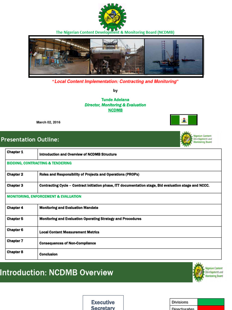 NCDMB Local Content Compliance Guide | PDF | Audit | Regulatory Compliance