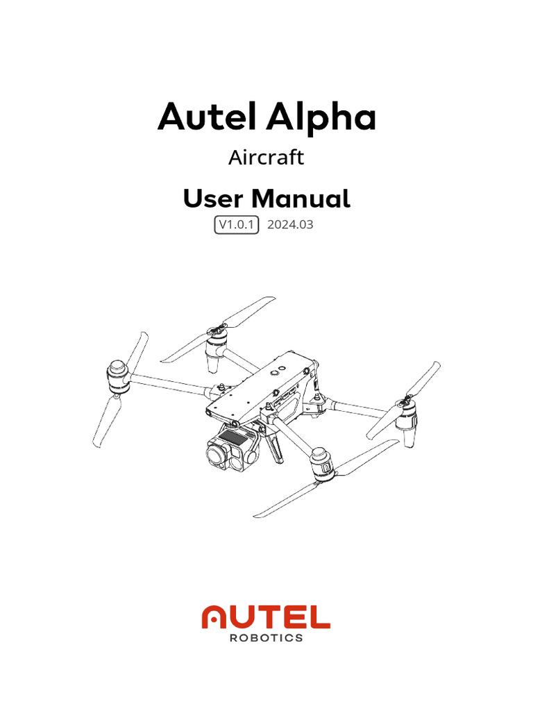 En autel alpha user manual v1 0 1 pdf unmanned aerial vehicle