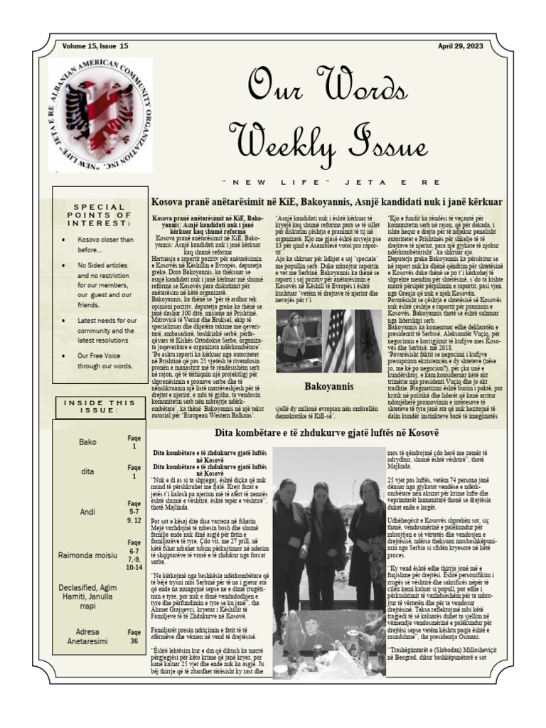 Newsletter Volume 15 Issue 15 | PDF