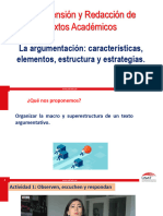 Sesion 11 y 12 - La Argumentacion-Caracteristicas-Elementos-Estrategias-Estructura