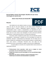 PRÁTICAS PEDAGÓGICAS II - Escola Pública e Novas Tecnologias - Desafios de Usar Novas Tecnologias em Sala de Aula