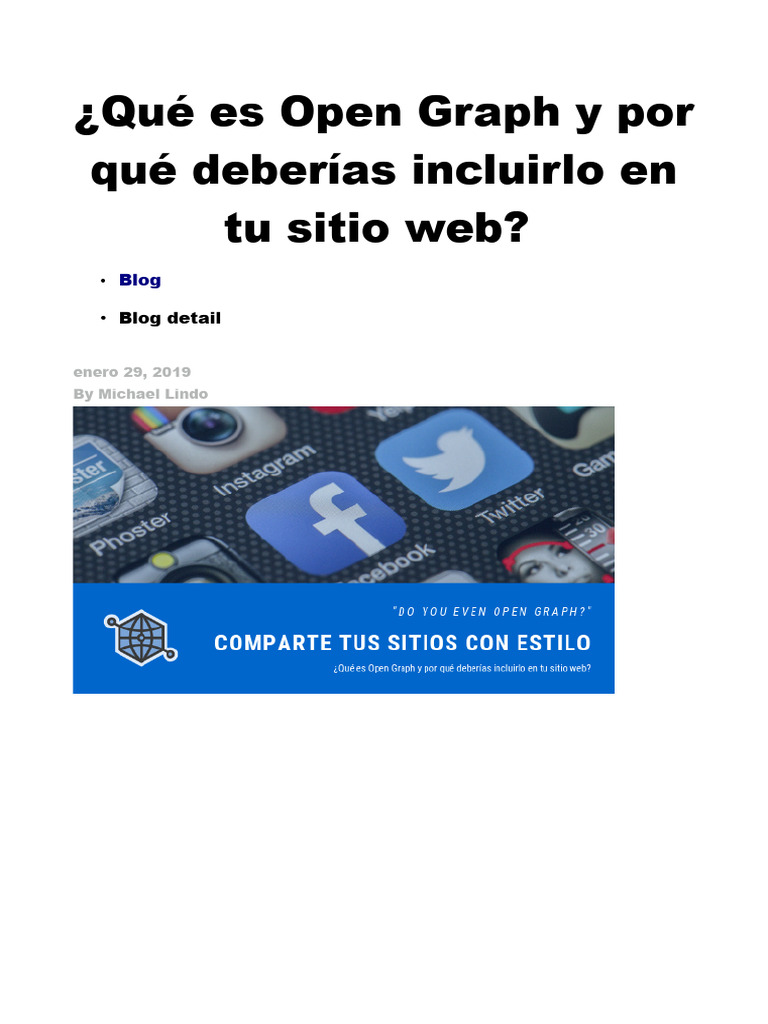 Qué es Open Graph y su importancia | PDF | Red mundial | Internet y web