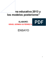 ENSAYO Ref Educ 2013 y Los Modelos Posteriores