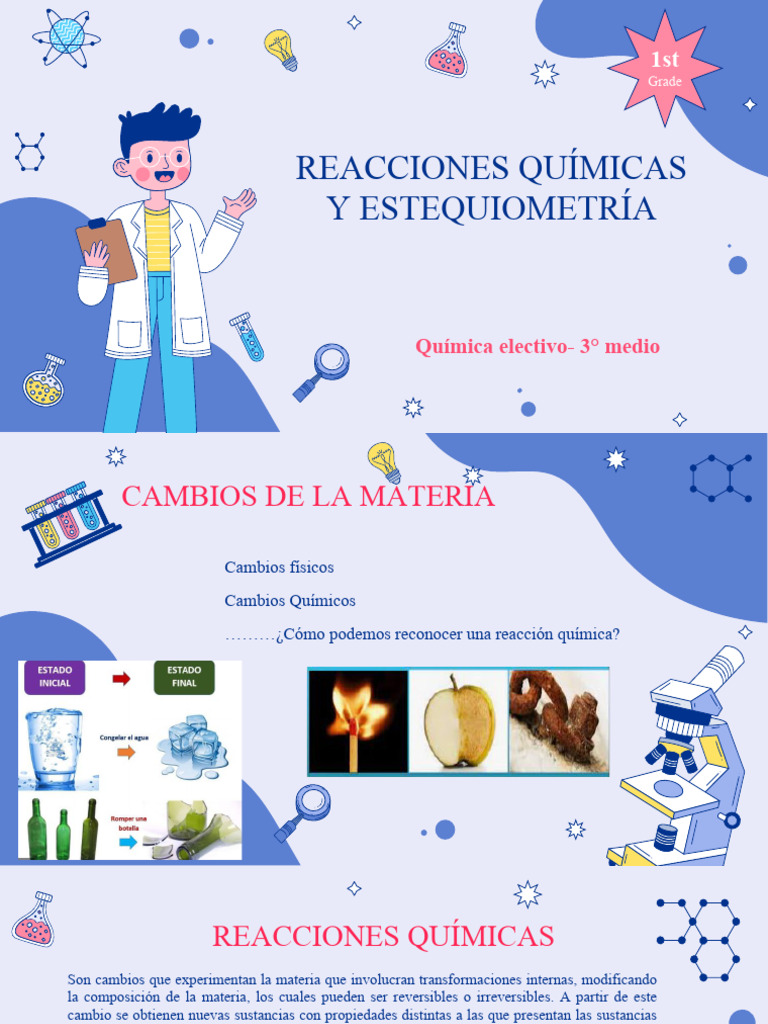Rx. Qcas y Esteq. | PDF | Estequiometría | Reacciones químicas