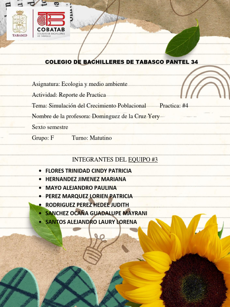 Practica #4 Equipo 3 Simulación de Crecimiento Poblacional | PDF ...