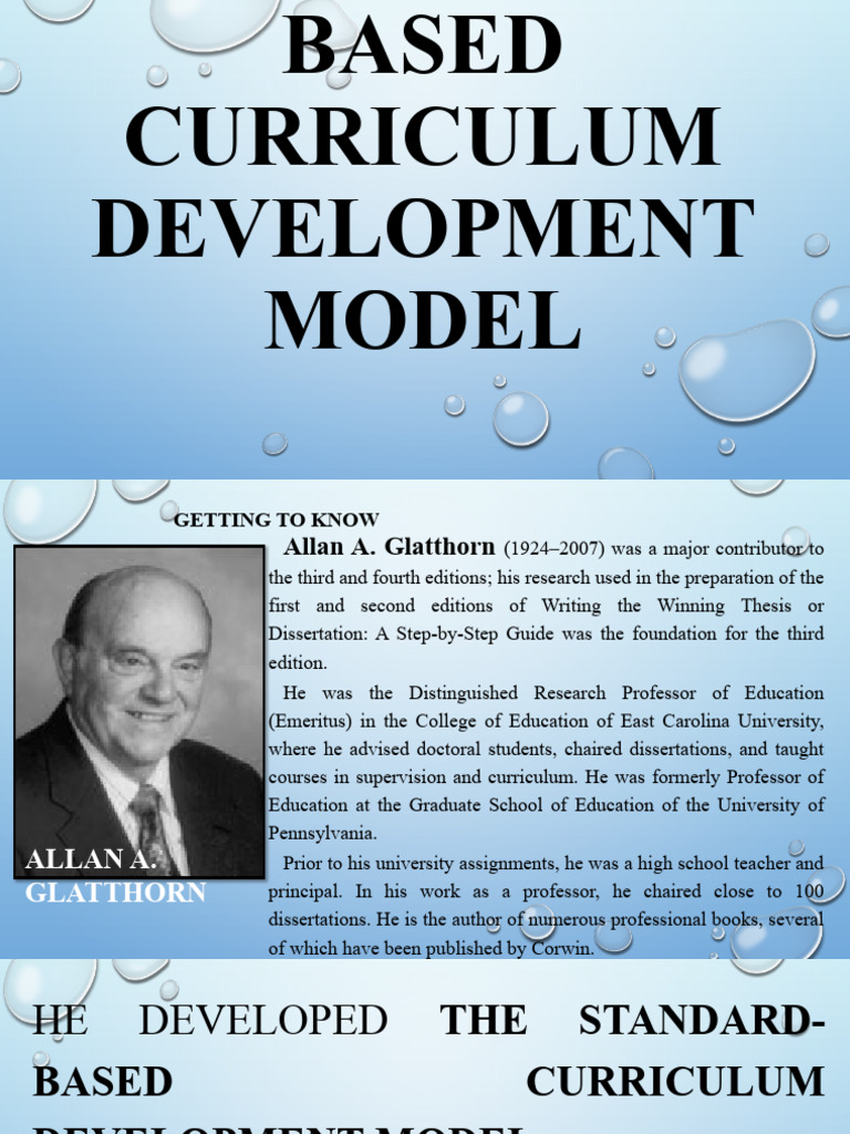 Based Curriculum Development Model PDF