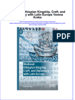 Textbook Ebook Medieval Ethiopian Kingship Craft and Diplomacy With Latin Europe Verena Krebs All Chapter PDF