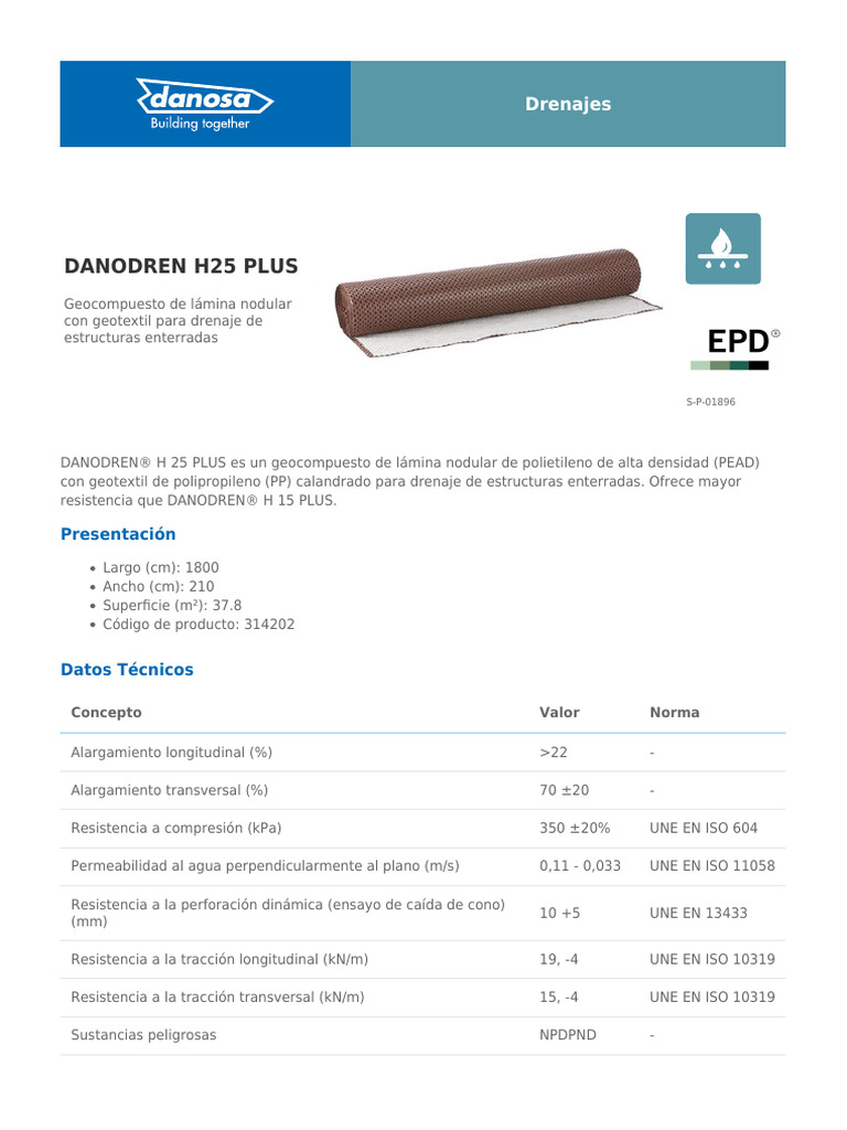 DanoDren H25 PLUS | PDF | Materiales