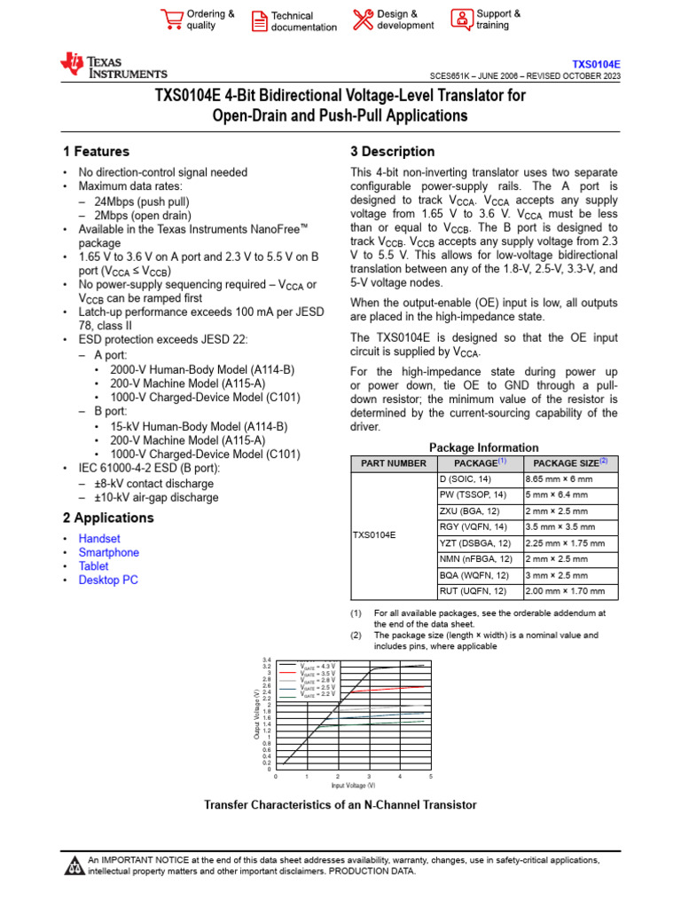 Txs 0104 e | PDF | Power Supply | Electronic Engineering