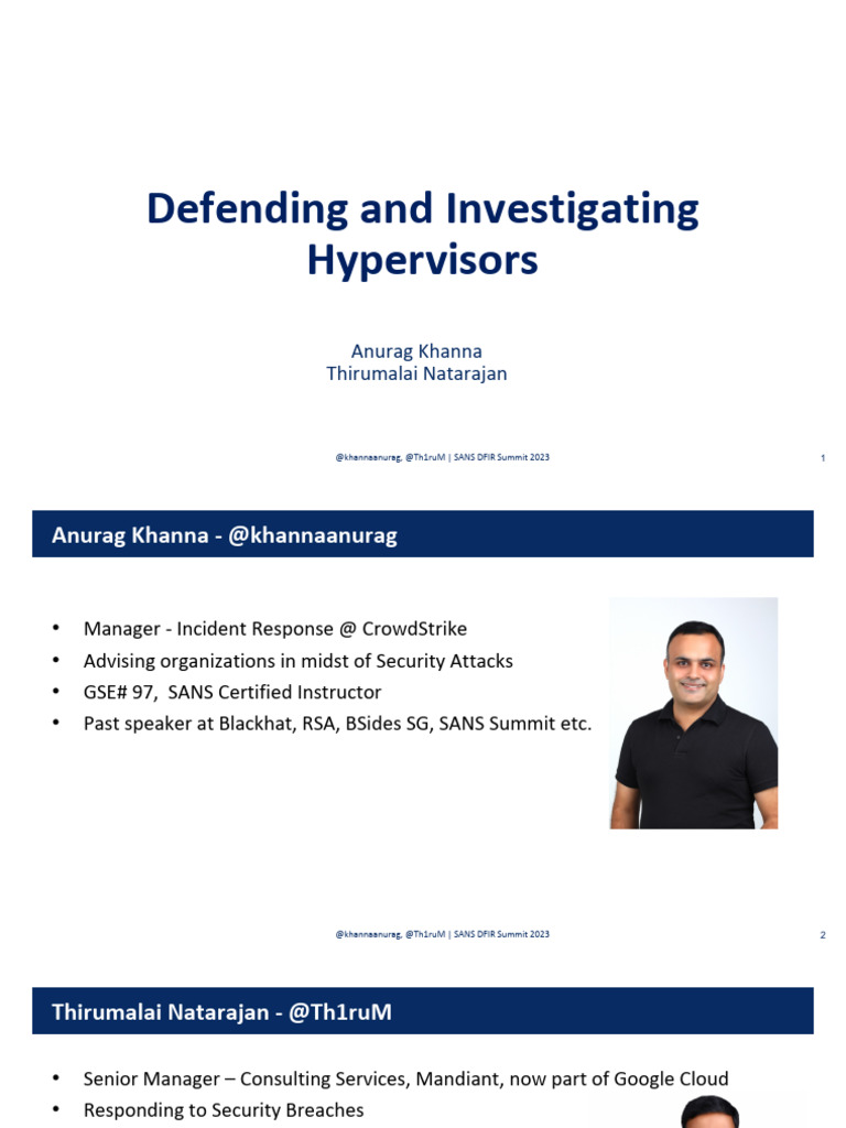 Defending and Investigating Hypervisors | PDF | Windows Registry ...