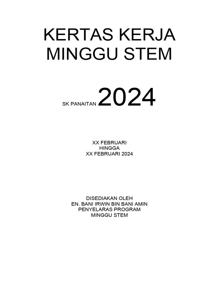 Kertas Kerja Minggu Stem | PDF