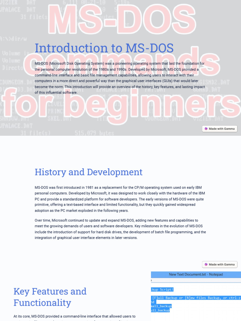 Introduction to ms dos pdf command line interface graphical user