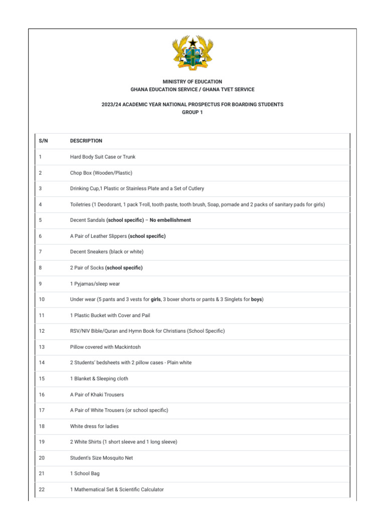 Https Cssps Gov gh Placement Prospectus PDF