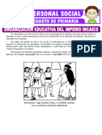 Organizacion Educativa Del Imperio Incaico para Cuarto de Primaria