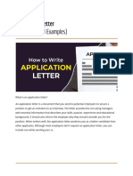 Application Letter