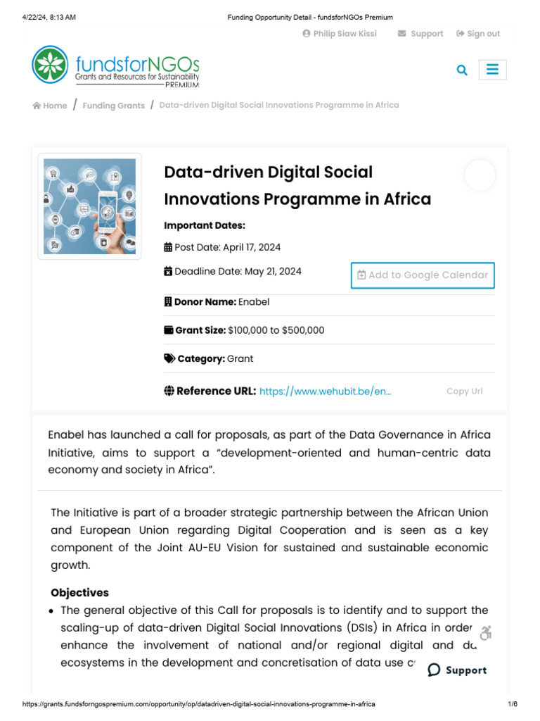 Data Driven Digital Social Innovations Programme In Africa Pdf