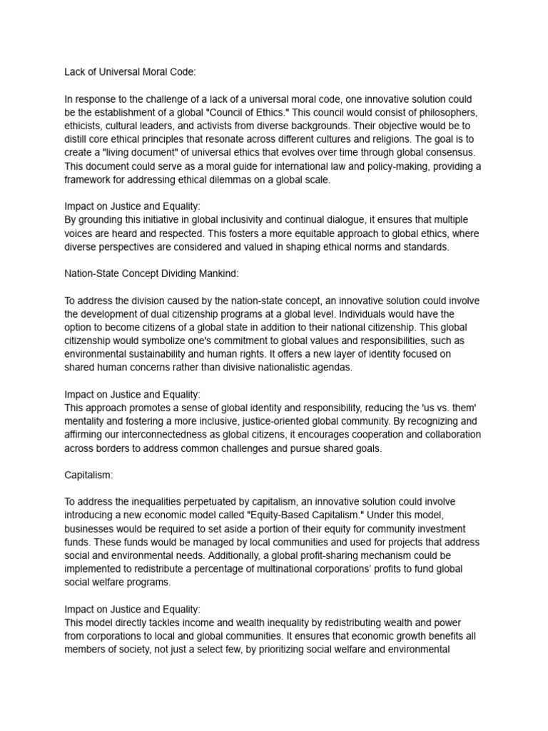 03 Imp Global Issues and Their Possible Solutions by DR Abdullah | PDF ...