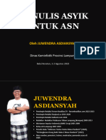 Menulis Asyik Diskominfotik Lampung 1-2 Agts 2023