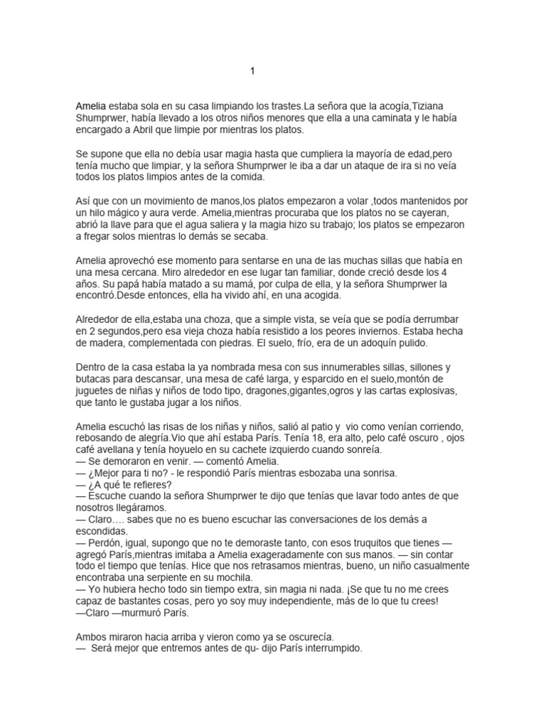 Magia y amistad en la acogida de Amelia | PDF | Relámpago