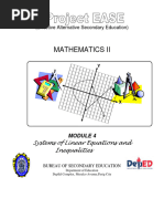 Module 4 System of Linear Equations and Inequalities