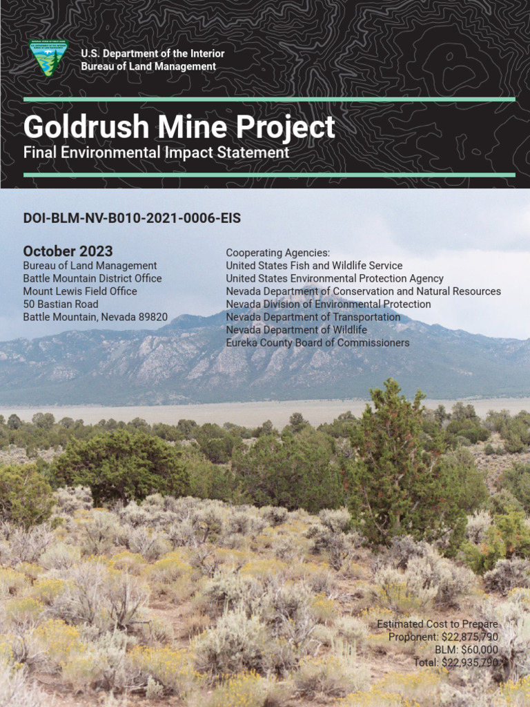 Goldrush Mine Project EIS Overview | PDF | Mining | Bureau Of Land ...