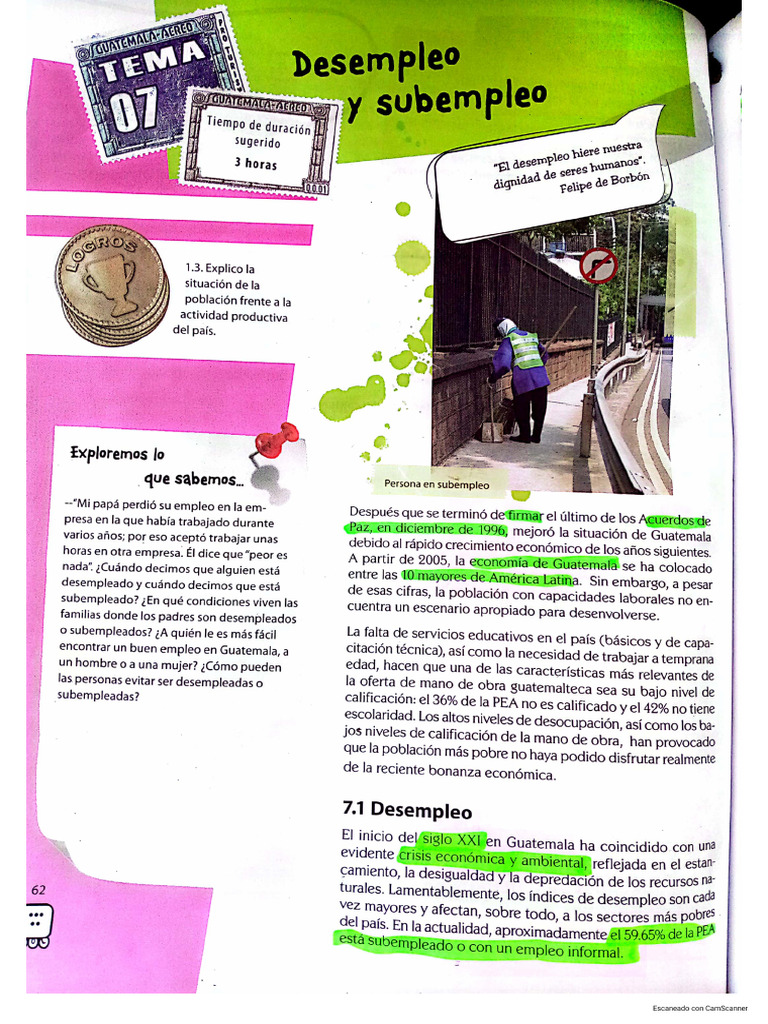 Desempleo y Subempleo | PDF