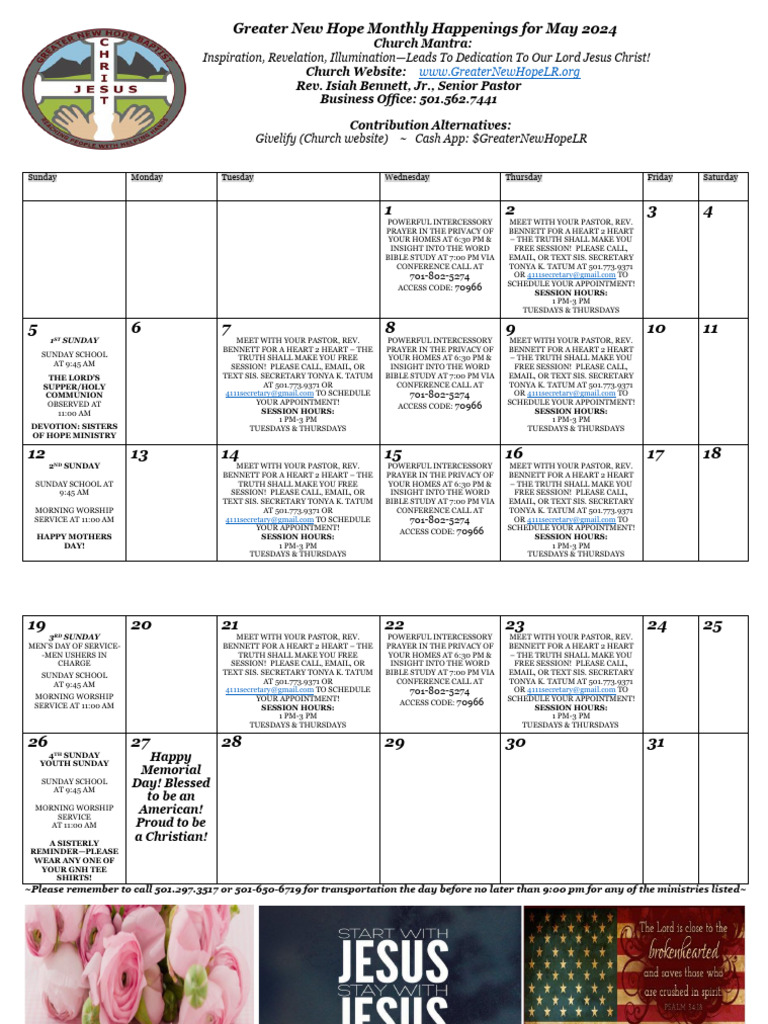 School Monthly Happenings Clip Art