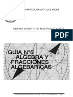 Guia N°5 Álgebra y fracciones alg.