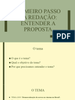 A Proposta e o Tema Da Redacao