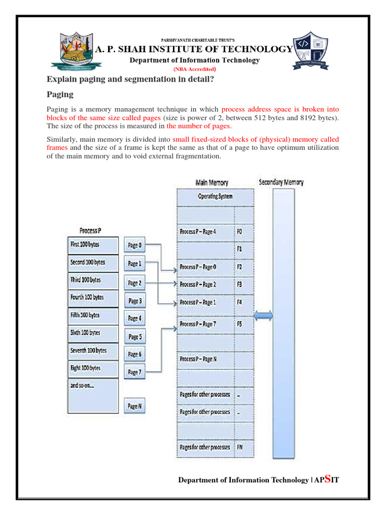 Paging and Segmentation in OS Explained | PDF | Computer Data Storage ...