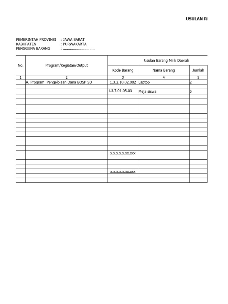 Format RKBMD Excel untuk SDN Raharja | PDF | Komputer