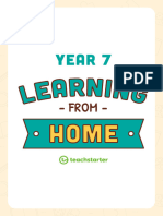 Year 7 School Closure Learning From Home Pack Learning From Home Pack 4297606