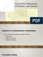 PHY SCI 2ND QUARTER- Lesson 2-Models of Astronomical Phenomena Copernican, Ptolemaic, And Tychonic