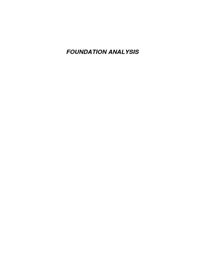 Foundation Analysis and Soil Investigation | PDF | Deep Foundation ...