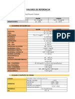 Valores de Referencia Bioquimica Clinica Ii