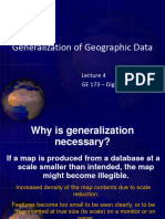 GE 173 Lecture 4 Generalization of Geographic Data