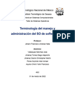 Terminología y Administracion de Los Sistemas Operativos