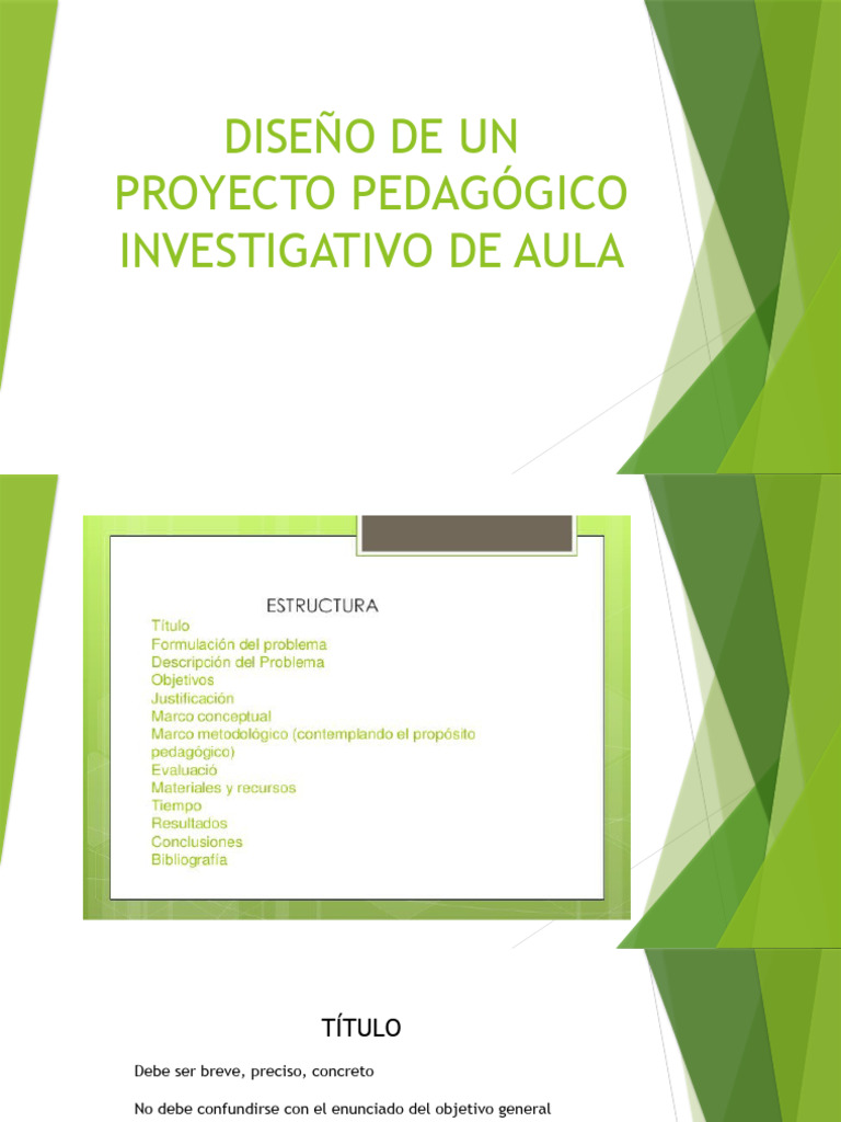 Diseño de Un Proyecto Pedagógico de Aula | PDF