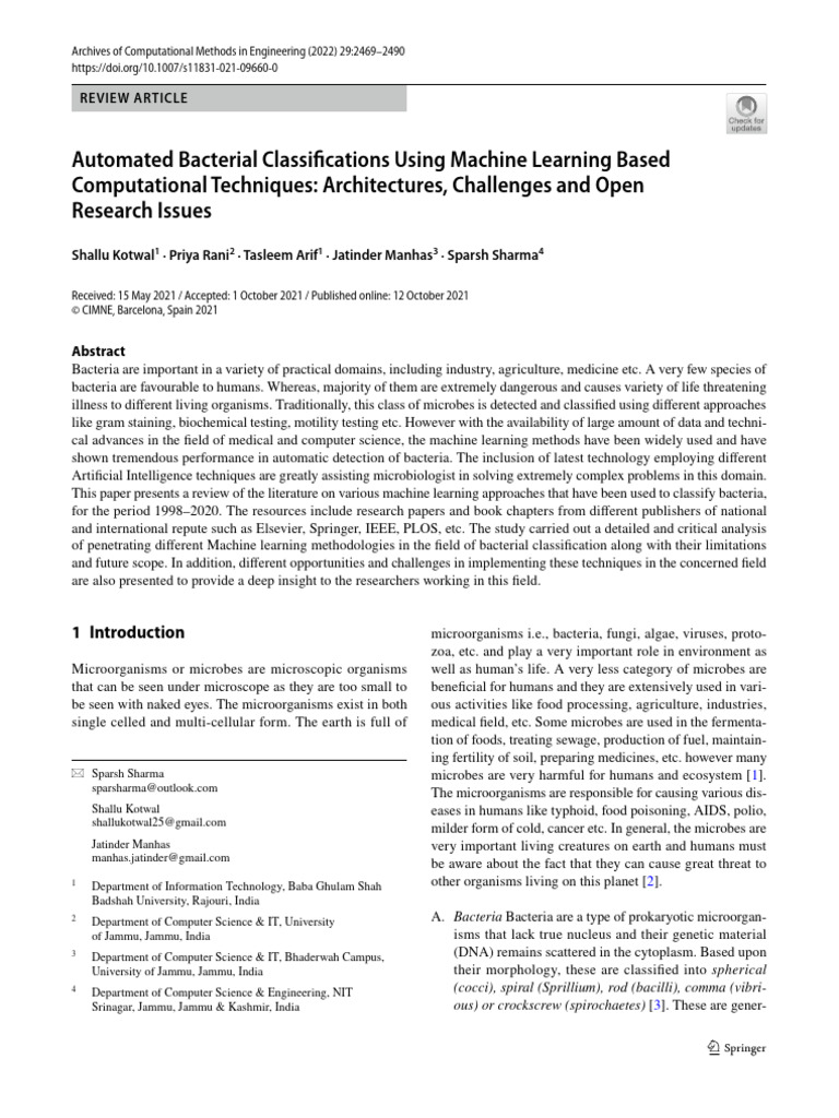 ML - Tech - Forbacertia Classification2021 | PDF | Machine Learning ...
