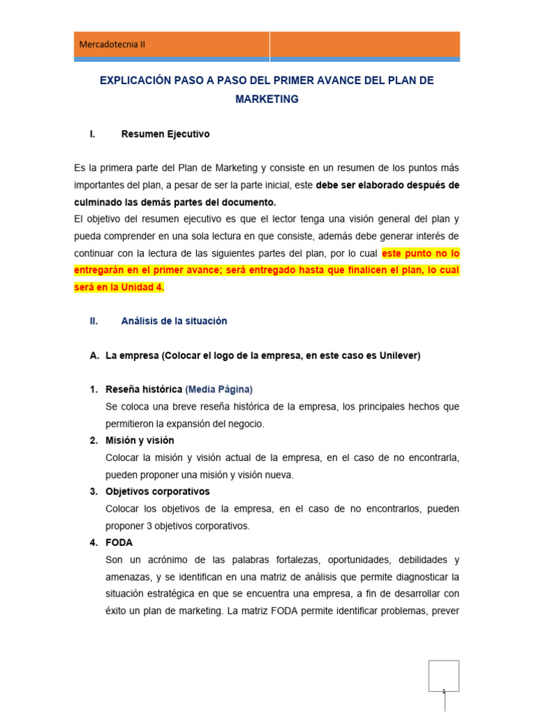 Primer Avance del Plan de Marketing Rinso | PDF | Producto (Negocio ...