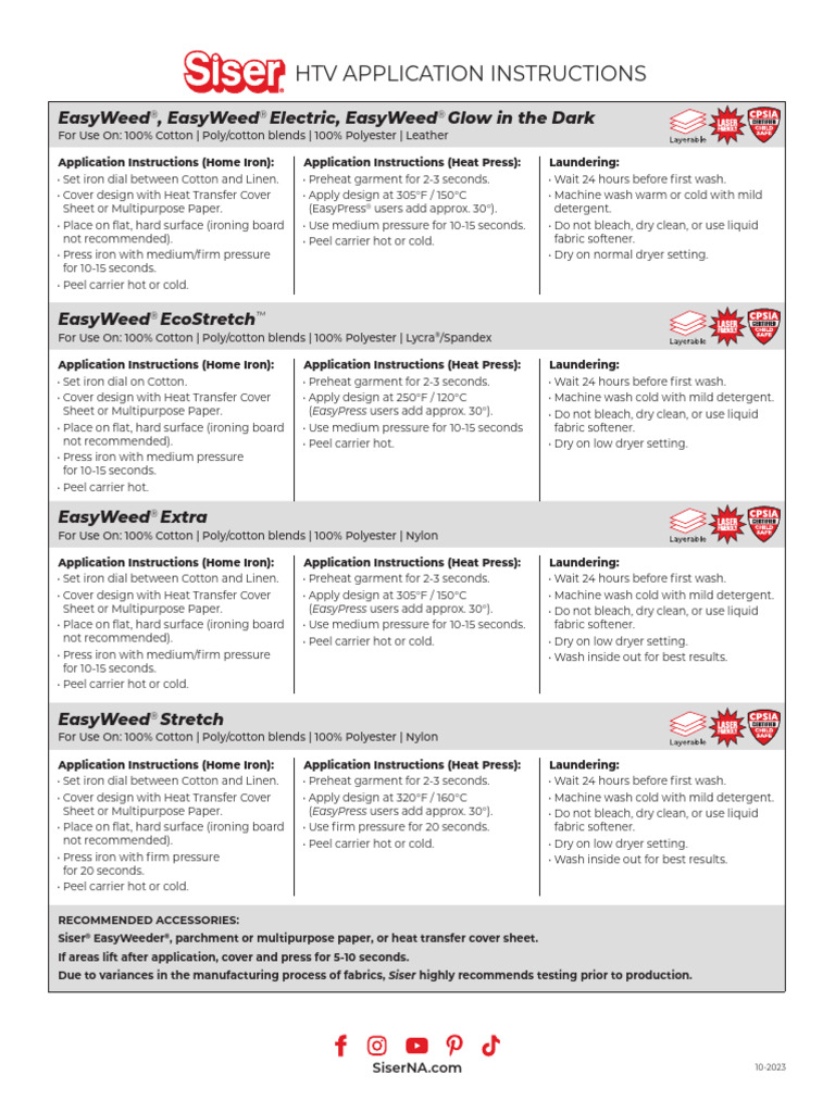 Reflective Heat Transfer Vinyl Instructions