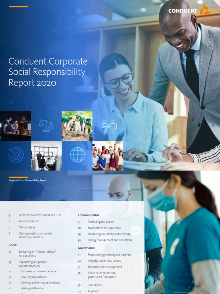 Conduent 2020 CSR Report Overview | PDF | Corporate Social ...