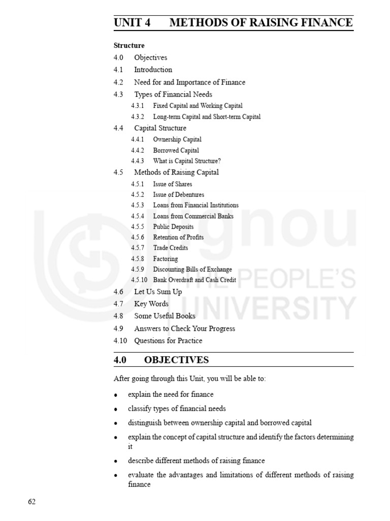 Financing Business: Capital Types Explained | PDF | Stocks | Financial ...