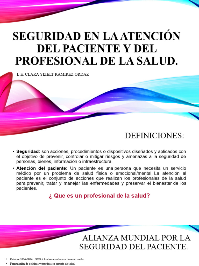 Seguridad en la Atención del Paciente | PDF | Seguridad del paciente ...