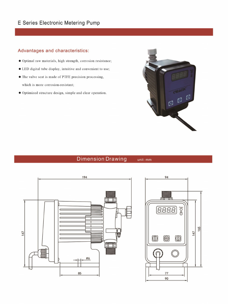 CREATEC Dosing Pump Group | PDF