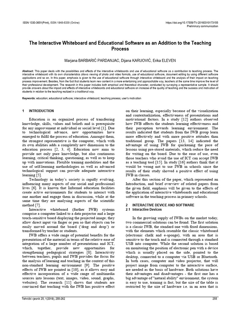 Enhancing Teaching with Interactive Whiteboards | PDF | Computing