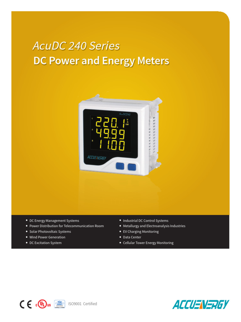 DC Power Meters for Industry | PDF | Power Supply | Direct Current