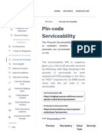 Developer Portal - Pincode Serviceability