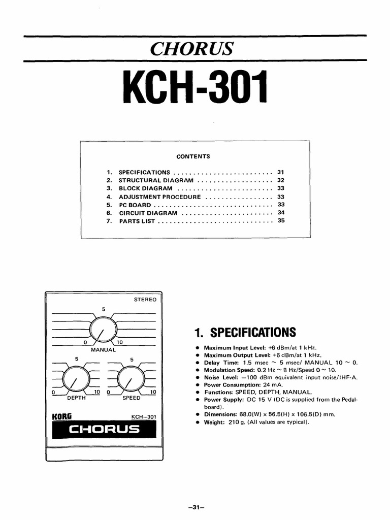 KCH-301 - Service Manual | PDF