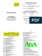 Journal Entries Numerical Notes